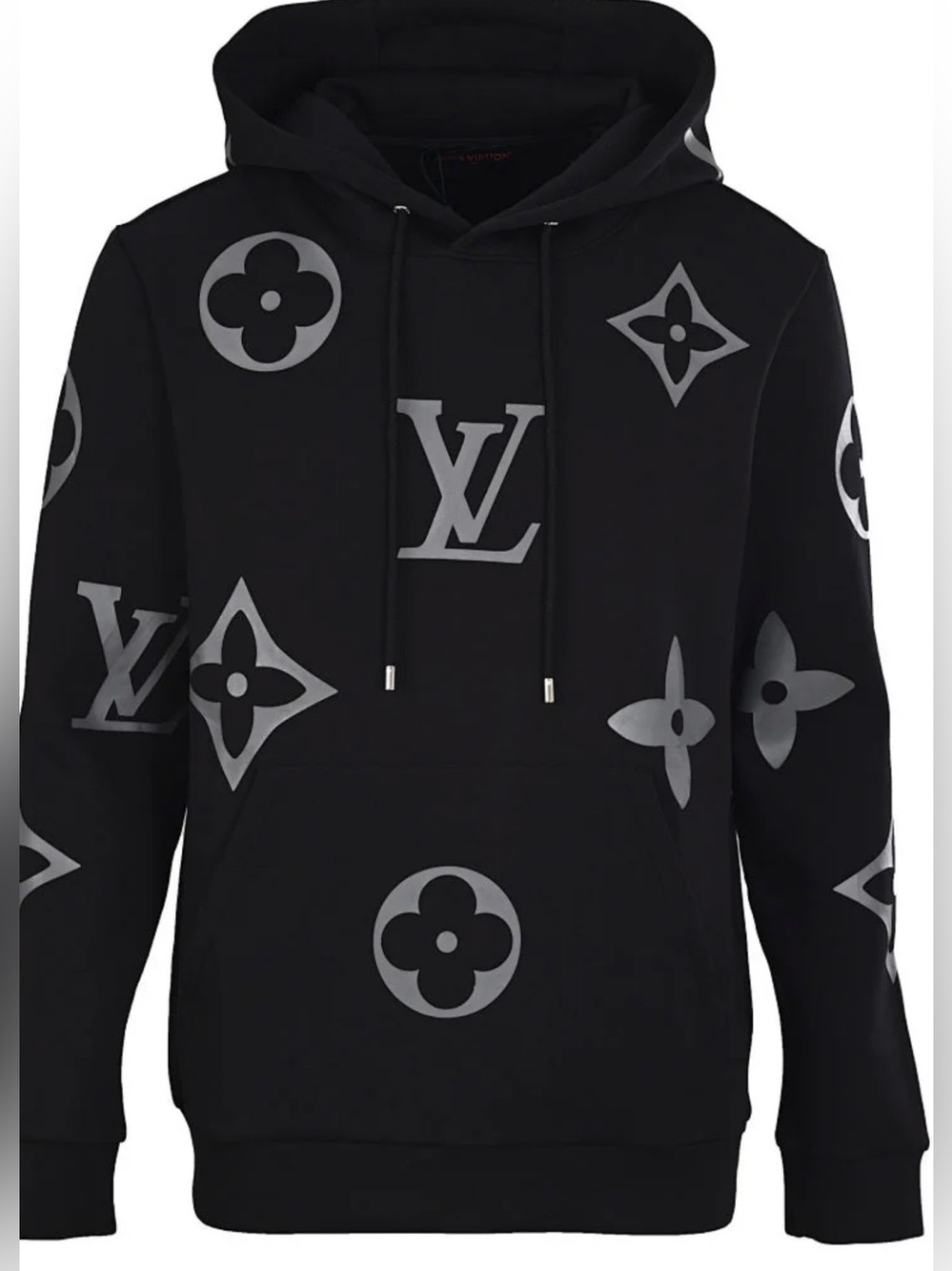 Louis Vuitton Black Monogram Logo Hoodie